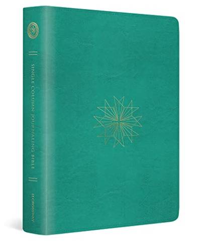 ESV Single Column Journaling Bible (Trutone, Teal, Resplendent Cross Design)